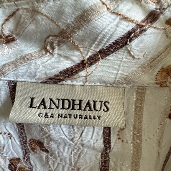 Landhaus C&A Naturally Women's L
Blouse Large Button Up European Embroidered - Picture 8 of 10